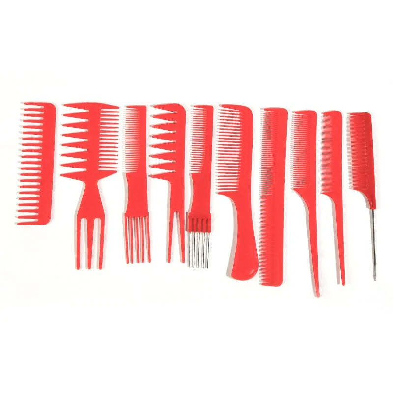 10 Pieces Professional Hair Combs Set