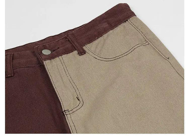 Vintage Colorblock Street Jeans