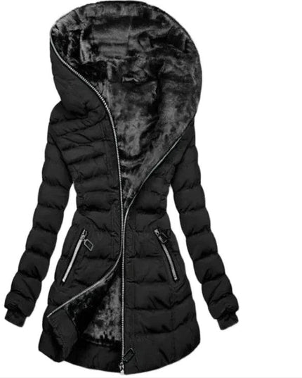 Velvet Cotton Hooded Jacket