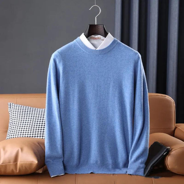 Men's Slim Fit Knit Sweater Pullover w/ Round Neck