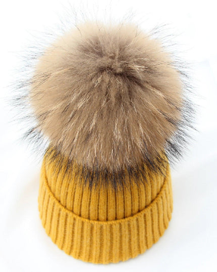 Winter Hat Luxury Fox Fur Beanie