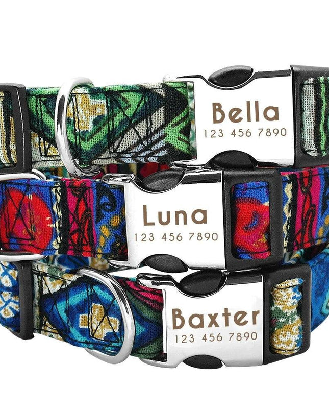 Dog Tag Collar Adjustable