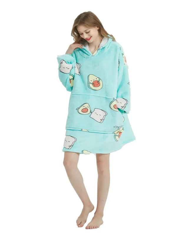 Winter Blanket Hoodie Soft Warm Thicken Sweatshirt