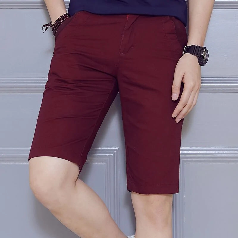 Slim Fit Cotton Shorts