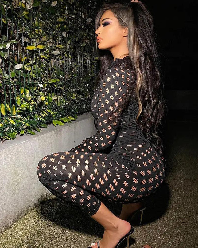 Mesh Cutout Jumpsuit