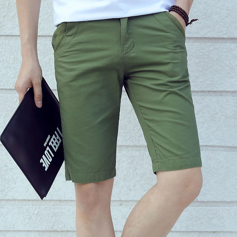 Slim Fit Cotton Shorts