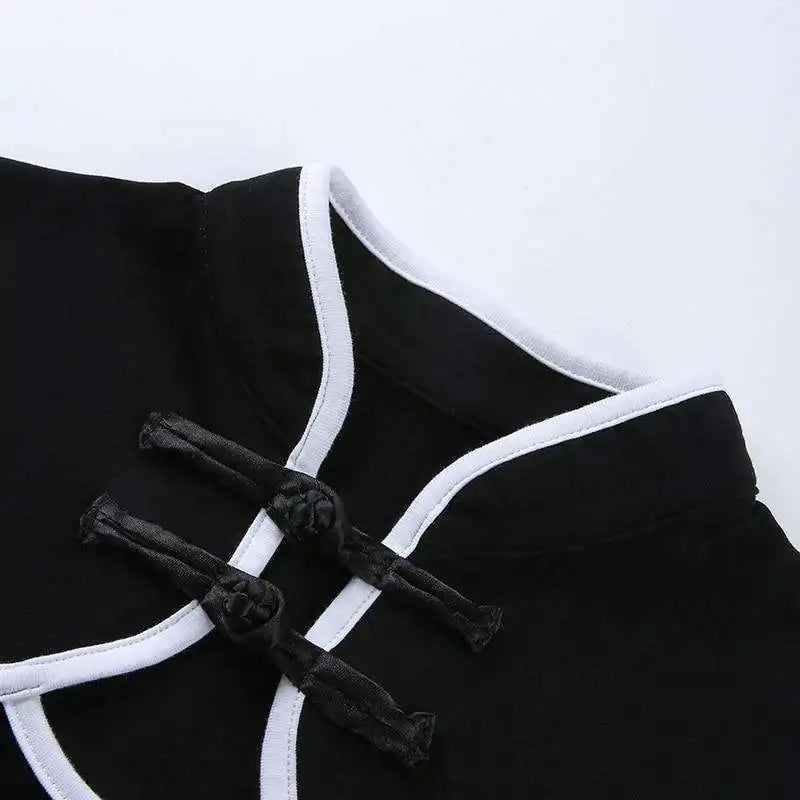 Contrast Cropped Front Shirt