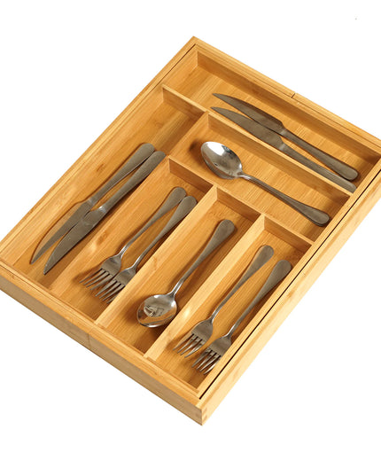 Bamboo Cutlery Organizer