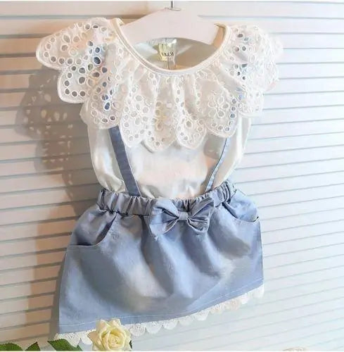 Denim Suspender Skirt Dress