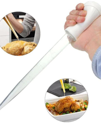 2 PCS Meat & Poultry Baster Heat Resistant BPA Free Turkey Syringe Flavor 30ML