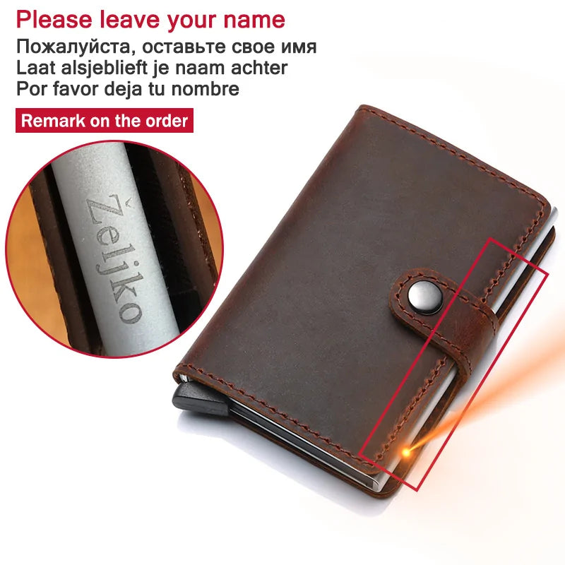 RFID Blocking Wallet ID Card Holder