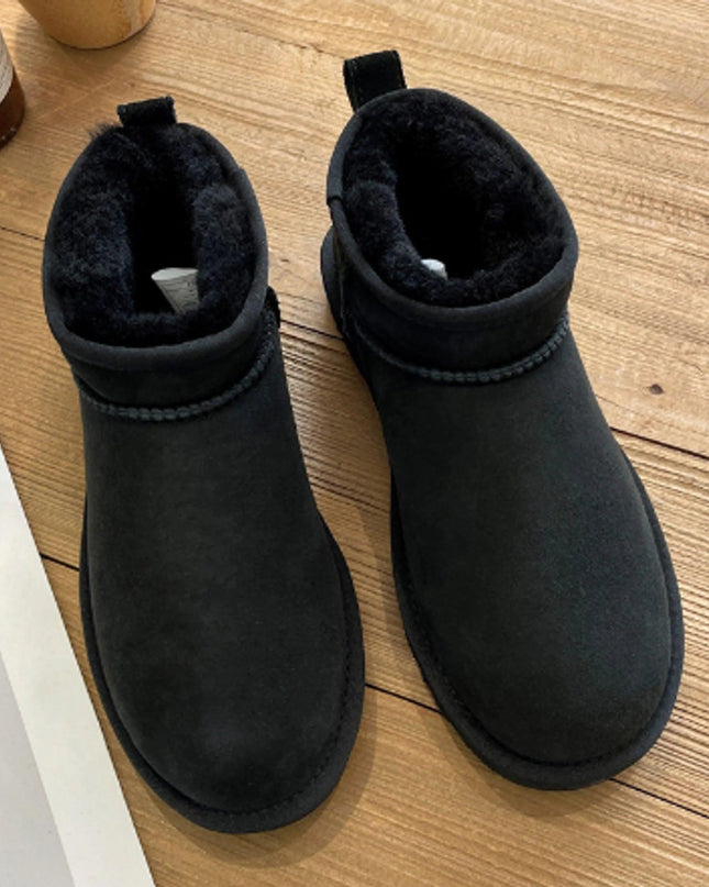 Snow Boot Style Short Mini Winter Sheepskin Boots