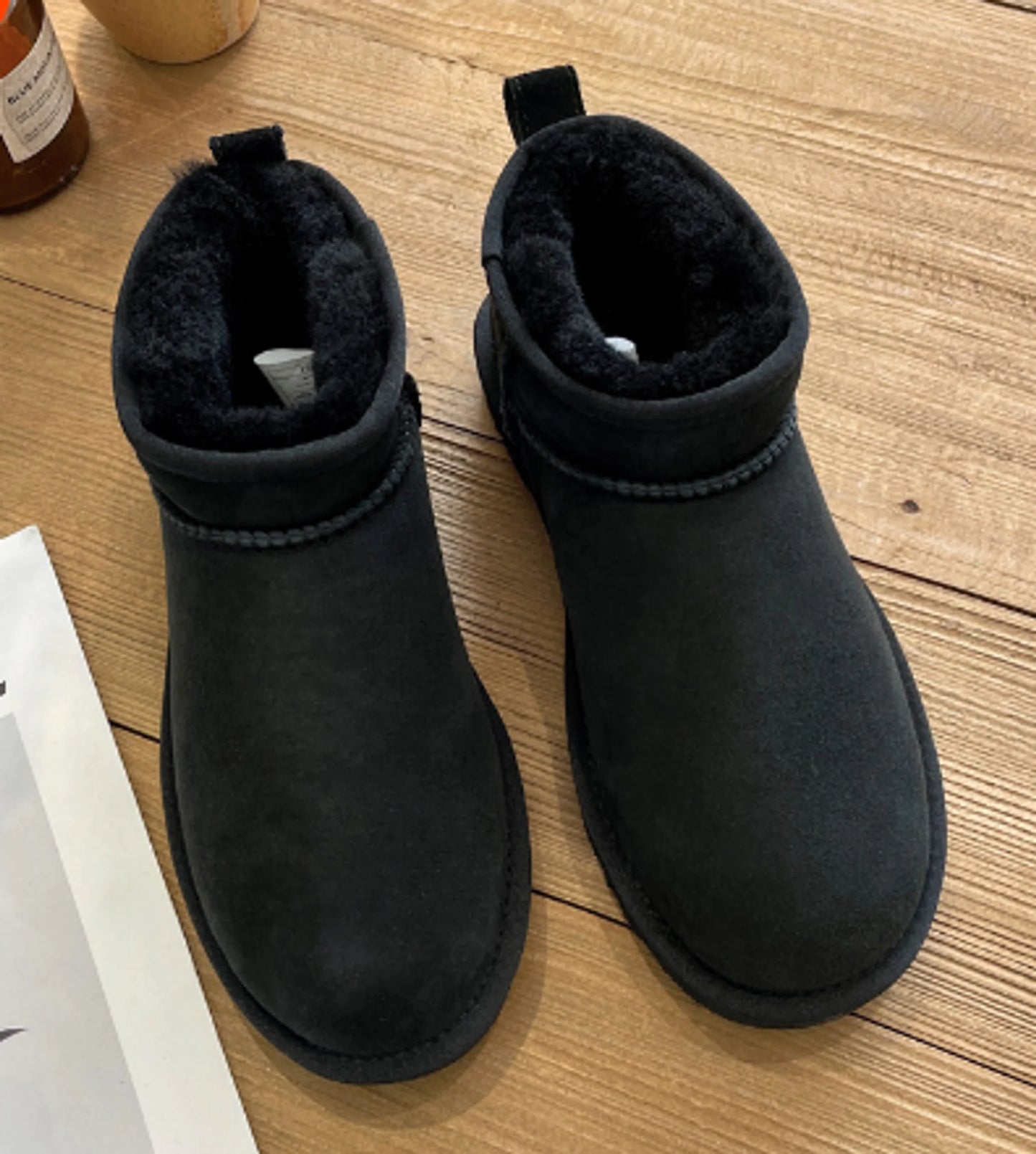 Snow Boot Style Short Mini Winter Sheepskin Boots