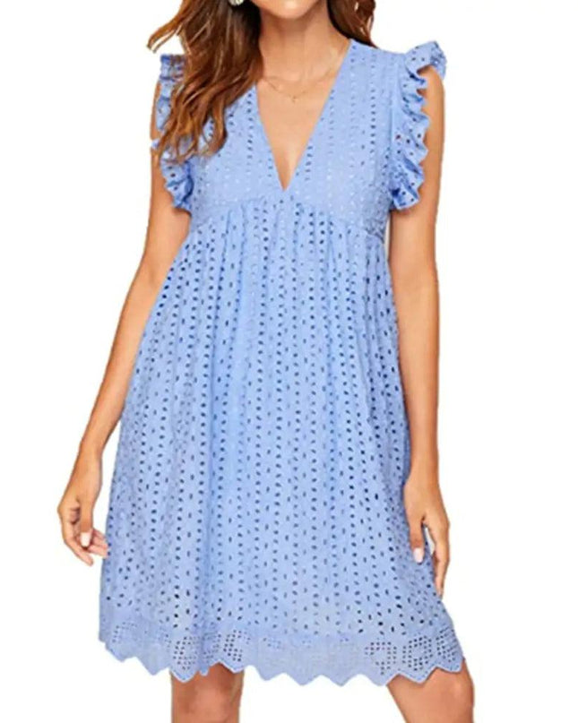V-neck Cotton Dress