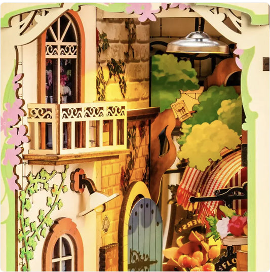 Rolife Floral Corner DIY 3D Wooden Book Nook Kit