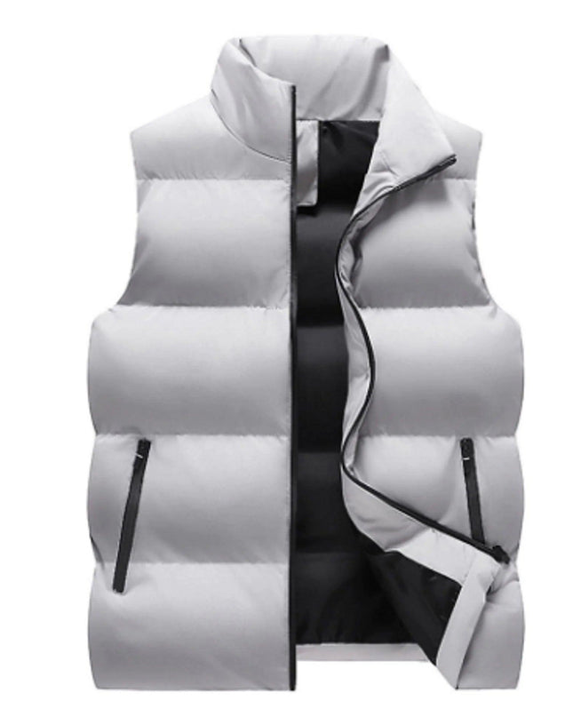 Neck Protection Zipper Cardigan Men Winter Coat