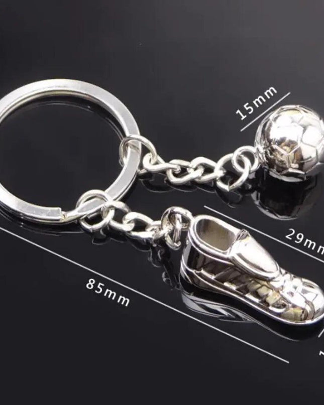 Metal Soccer Keychain