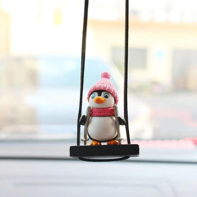 Swing Sled Penguin Car Pendant