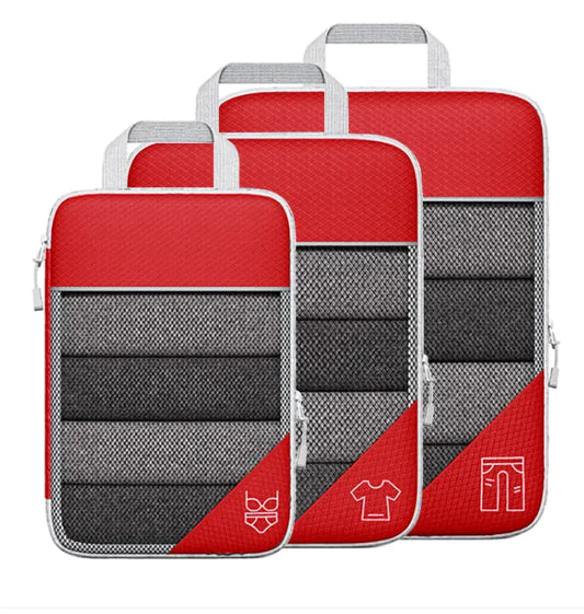 Travel Can Be Compression Storage Bag Suit With Shoe Bag Mesh Visual Luggage Organizing