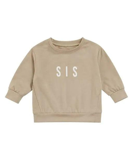 Toddler Solid Letter Print  Pullover