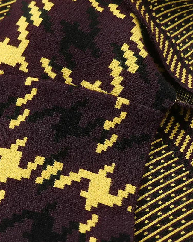 Tassel Patchwork Knit Sweater