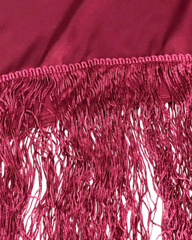 Burgundy Tassel Dress