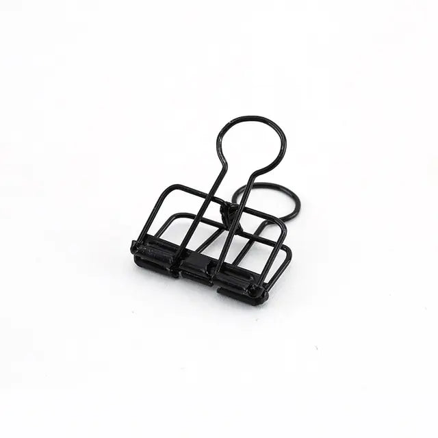 8 Colors Binder Clips Medium Metal Binder Clips