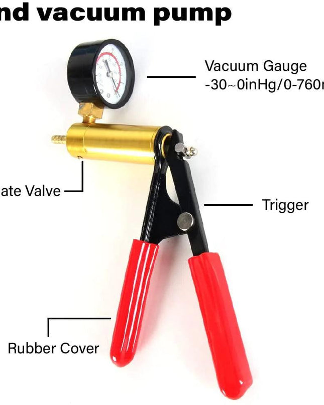 Hand Held Vacuum Pressure Pump Tester Set Brake Fluid Bleeder Bleeding Kit + Box