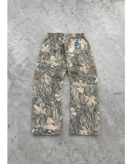 Camouflage Retro Hip Hop Loose Hooded Sweater & Pants