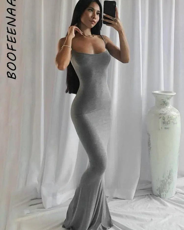 Long Backless Maxi Dress