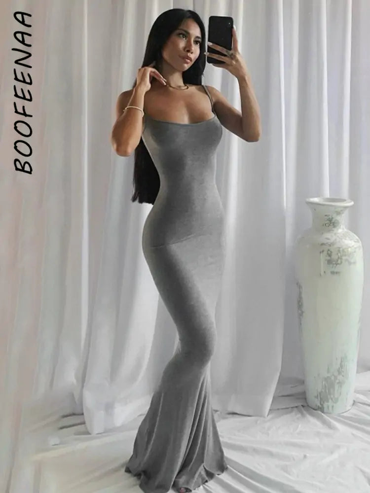 Long Backless Maxi Dress