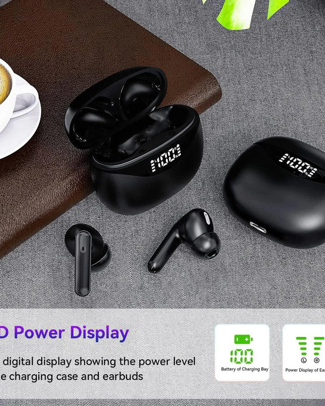 Bluetooth Earbuds Headset 5.3 Wireless Noise Cancelling TWS Trucker Waterproof