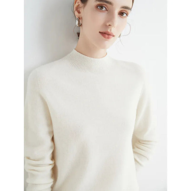 Seamless Half-Neck Loose Pullover