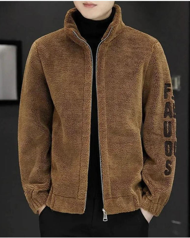 Men's Lambswool Stand Collar Jacket