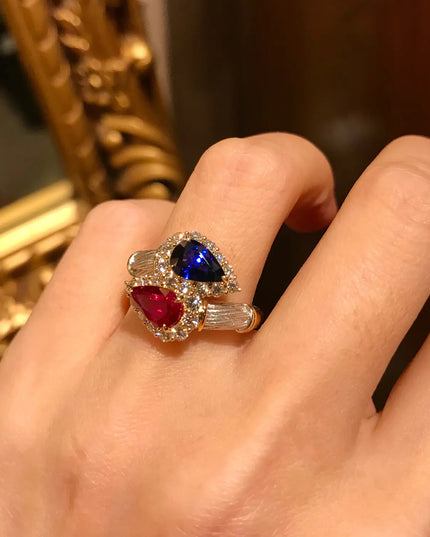 Vintage Two-tone Brushed Ring