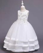 White Lace Ball Gown / 130cm