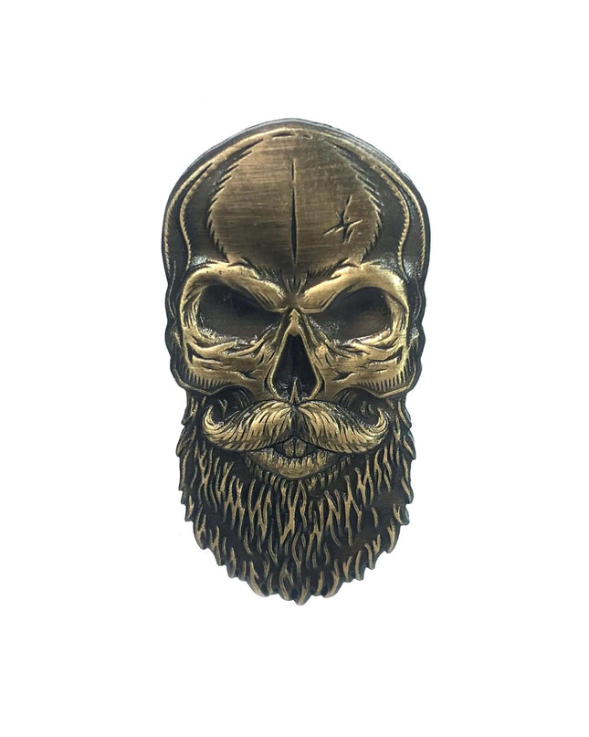 3D Beard Skull Pin