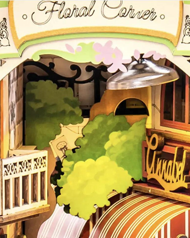 Rolife Floral Corner DIY 3D Wooden Book Nook Kit