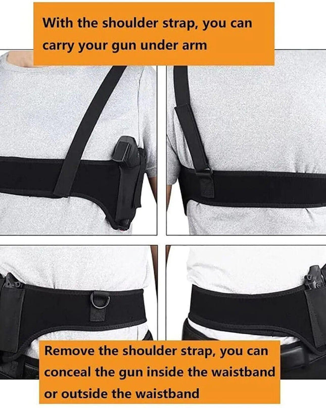 Tactical Concealed Carry Shoulder Waist Pistol Hand Gun Holder Holster Pouch US