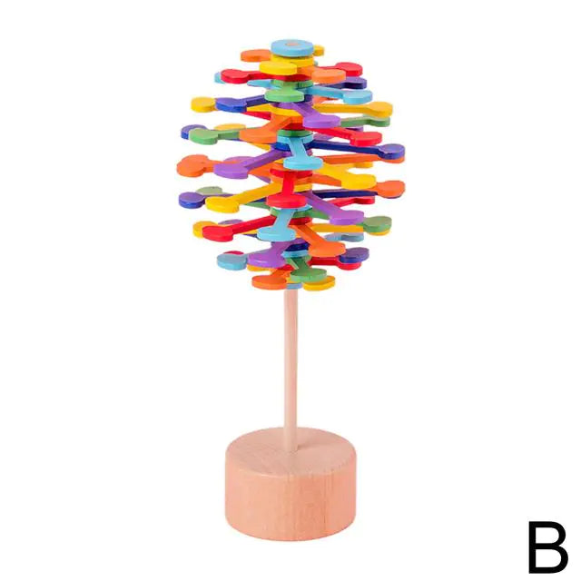 Wooden Spiral Lollipop Stress Relief Toy