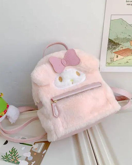 Cotton Plush Furry Backpack