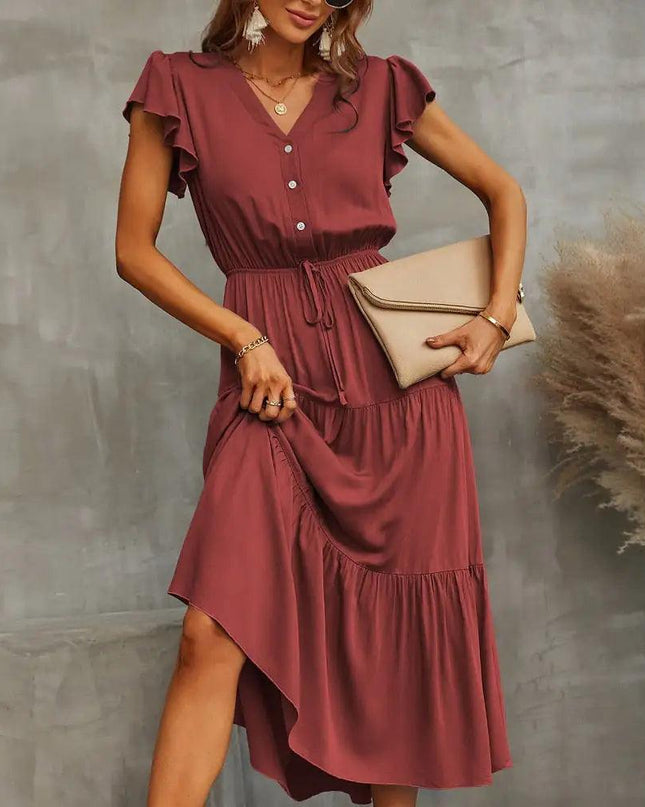 Manuela Plain Midi Dress