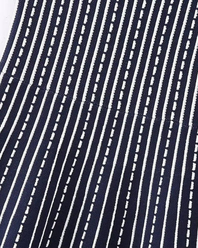 Striped Knit Mini Dress