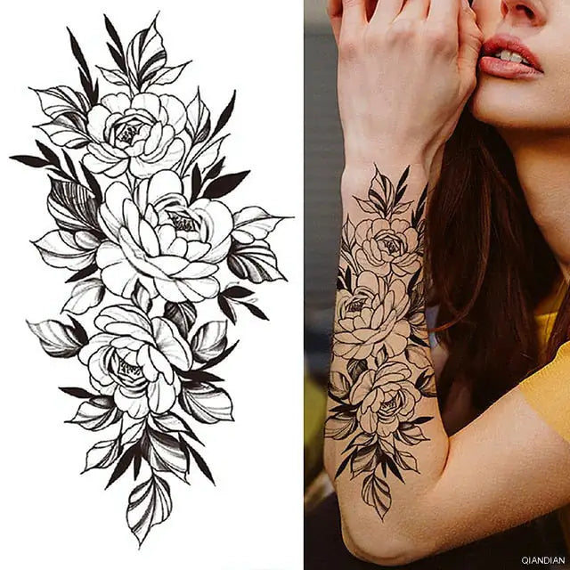 Flowers and Animals Body Tattoos