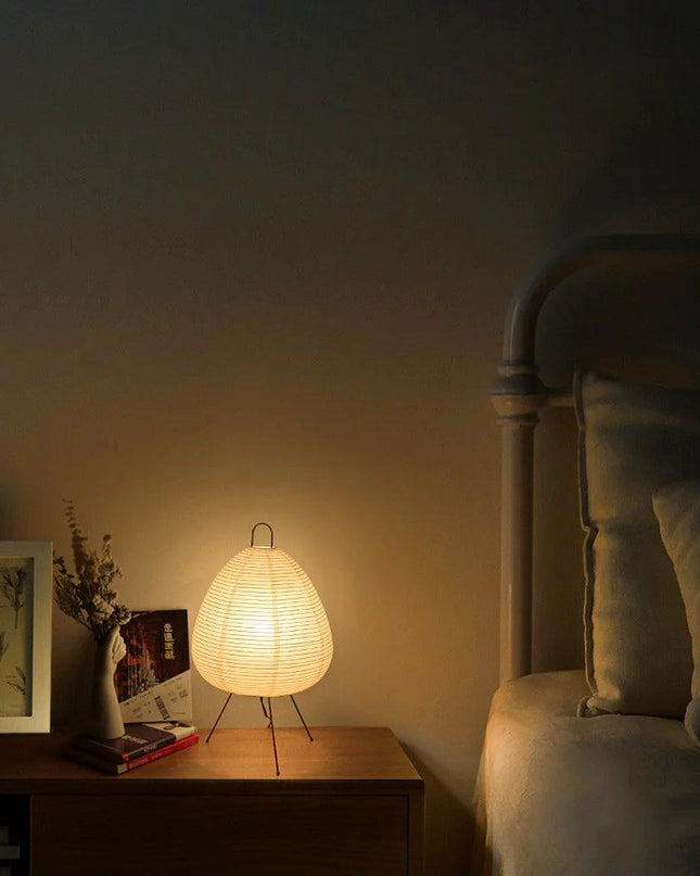 Japanese-Style Rice Paper Table Lamp