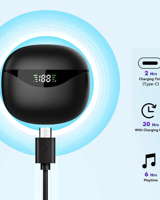 Bluetooth Earbuds Headset 5.3 Wireless Noise Cancelling TWS Trucker Waterproof