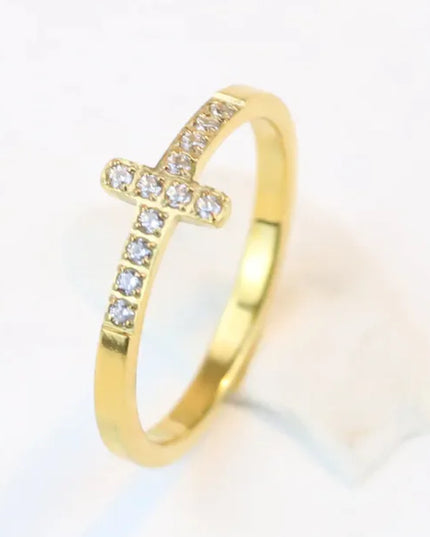Vintage Diamond Cross Ring
