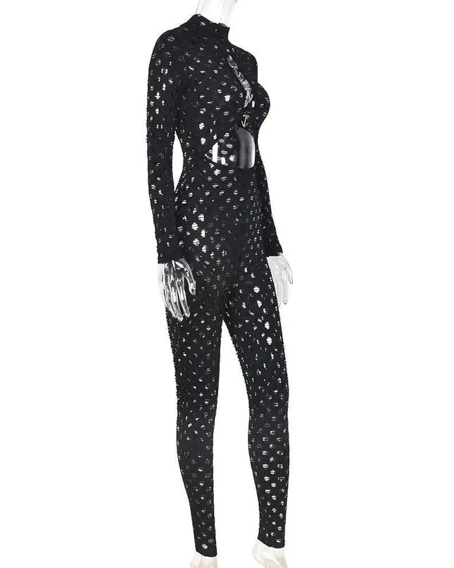 Mesh Cutout Jumpsuit