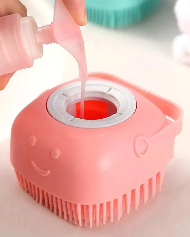 Silicone Comb with Shampoo Box Pet Dog Brush