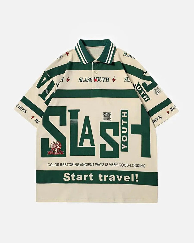 Oversized Slash Polo Shirt